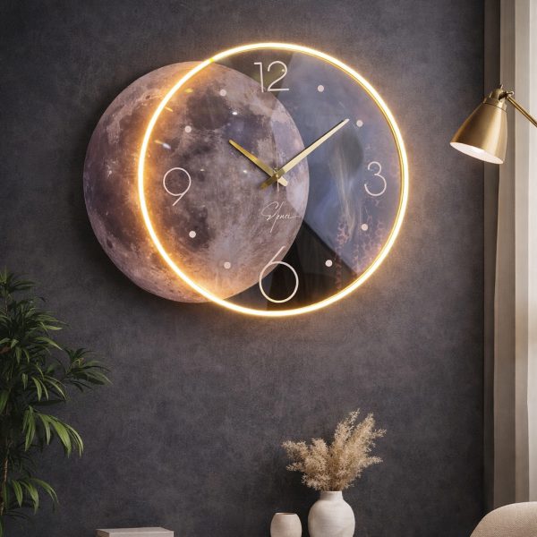 Moon lighting clock